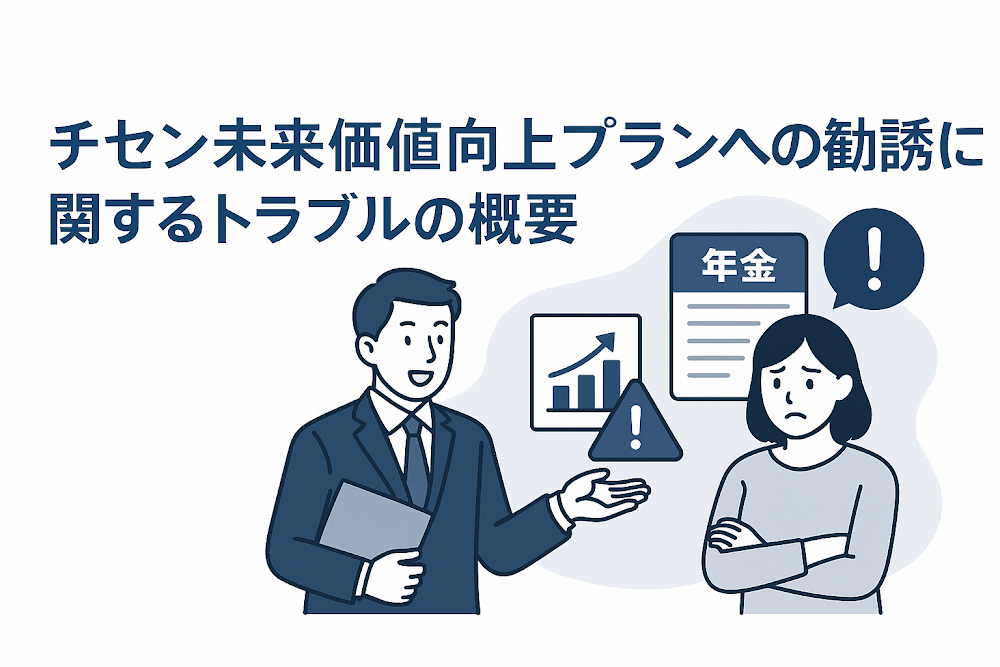 チセン未来価値向上プランへの勧誘に関するトラブルの概要