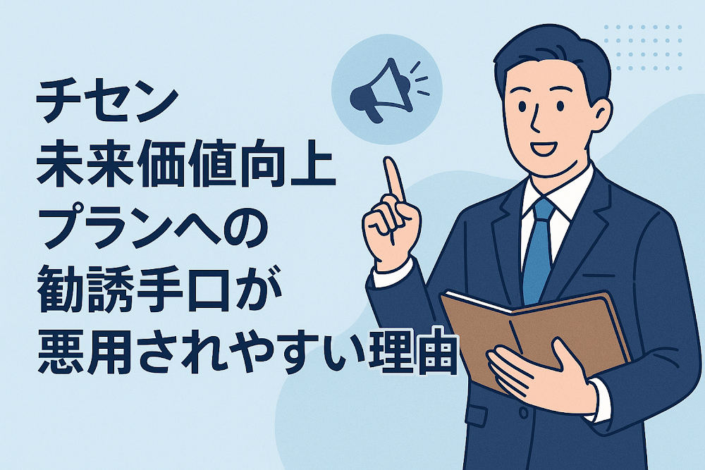 チセン未来価値向上プランへの勧誘手口が悪用されやすい理由