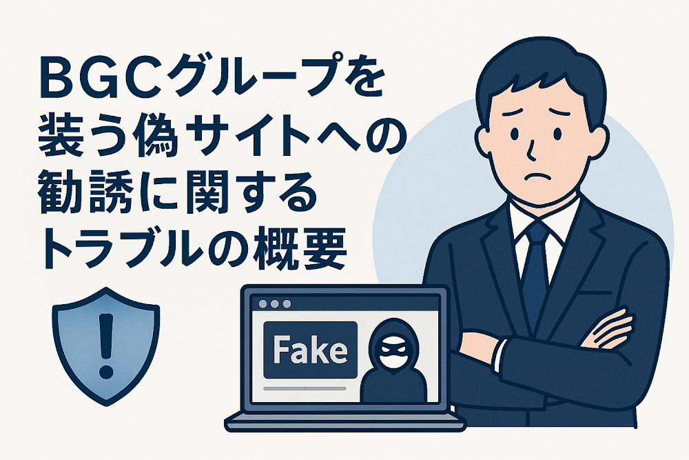 BGCグループを装う偽サイトへの勧誘に関するトラブルの概要