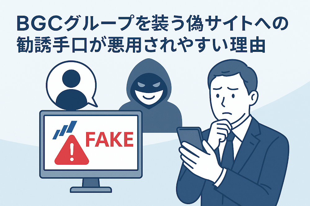 BGCグループを装う偽サイトへの勧誘手口が悪用されやすい理由