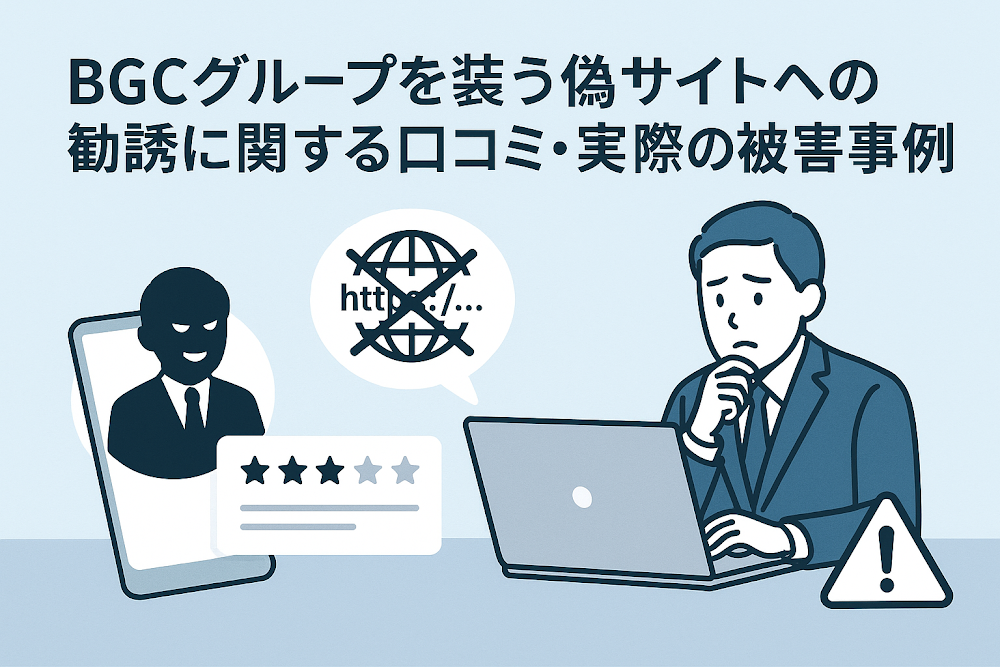 BGCグループを装う偽サイトへの勧誘に関する口コミ・実際の被害事例
