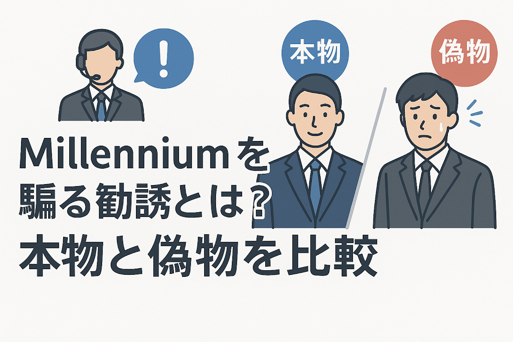 Millenniumを騙る勧誘とは？本物と偽物を比較
