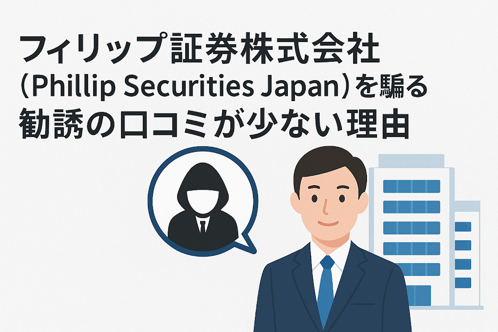 フィリップ証券株式会社(Phillip Securities Japan)を騙る勧誘の口コミが少ない理由