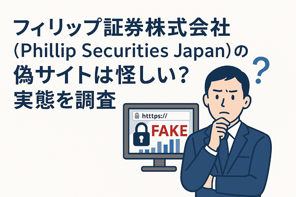 フィリップ証券株式会社(Phillip Securities Japan)の偽サイトは怪しい?実態を調査