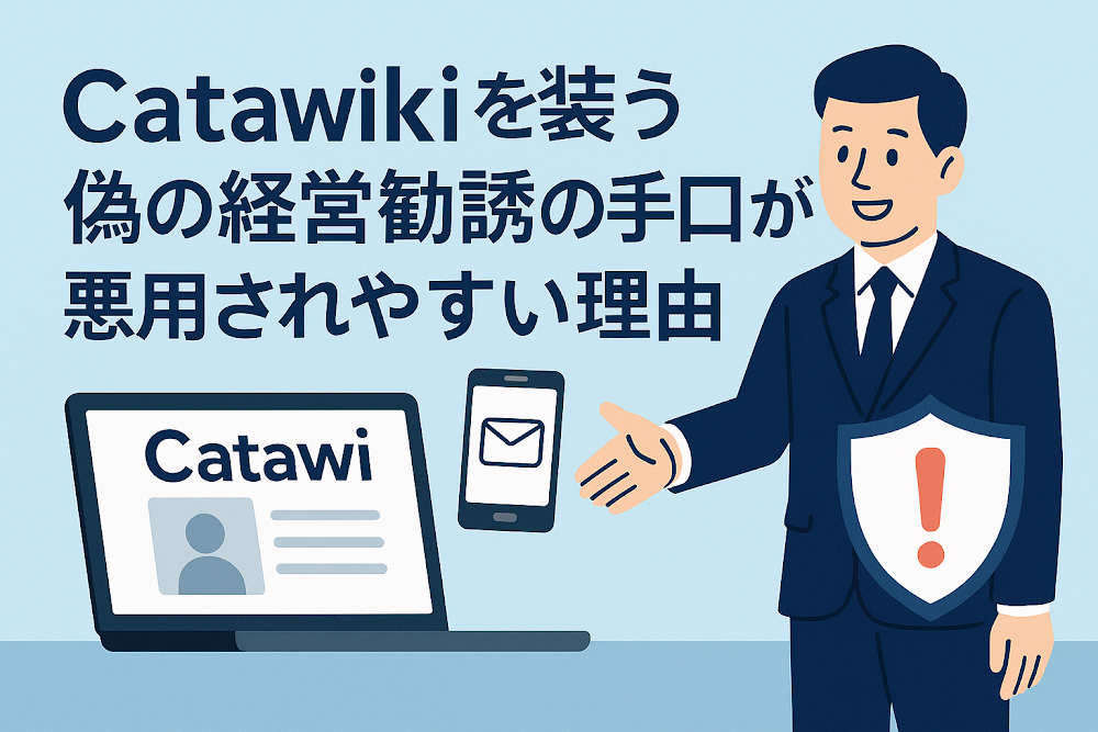 Catawikiを装う偽の経営勧誘の手口が悪用されやすい理由