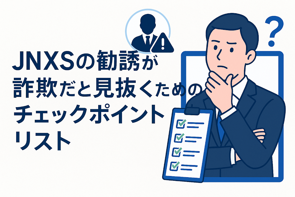 JNXSの勧誘が詐欺だと見抜くためのチェックポイントリスト