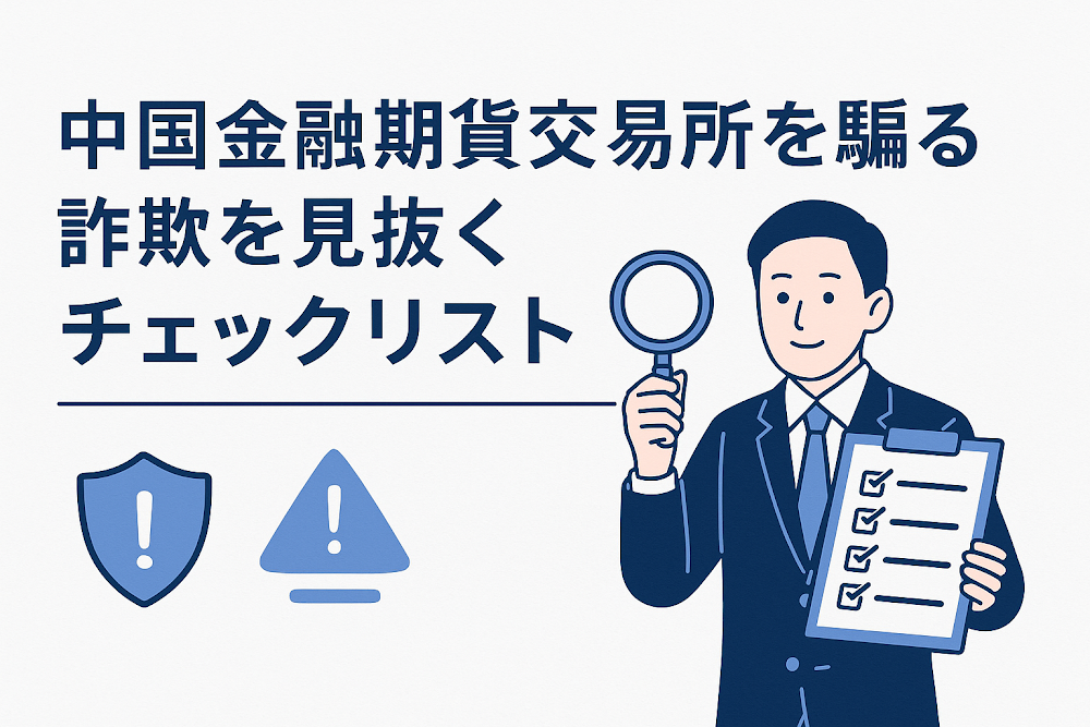 中国金融期貨交易所(China Financial Futures Exchange)を騙る詐欺を見抜くチェックリスト