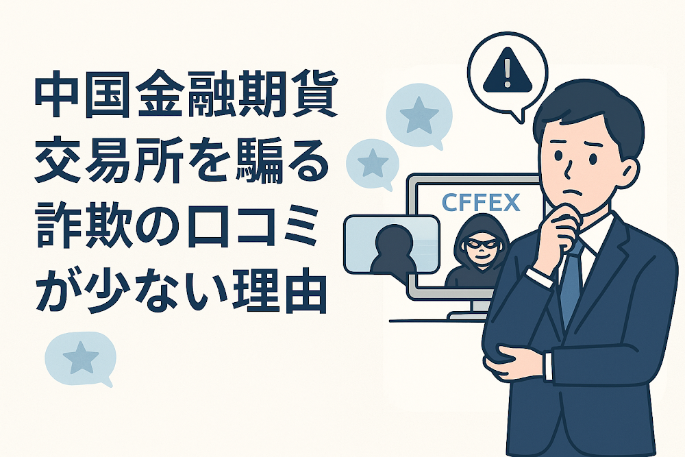 中国金融期貨交易所(China Financial Futures Exchange)を騙る詐欺の口コミが少ない理由
