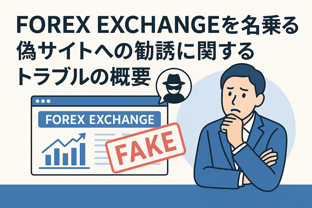 FOREX EXCHANGEを名乗る偽サイトへの勧誘に関するトラブルの概要