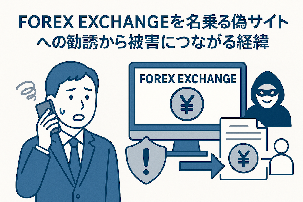 FOREX EXCHANGEを名乗る偽サイトへの勧誘から被害につながる経緯