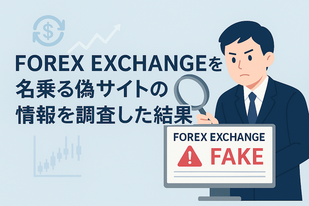 FOREX EXCHANGEを名乗る偽サイトの情報を調査した結果