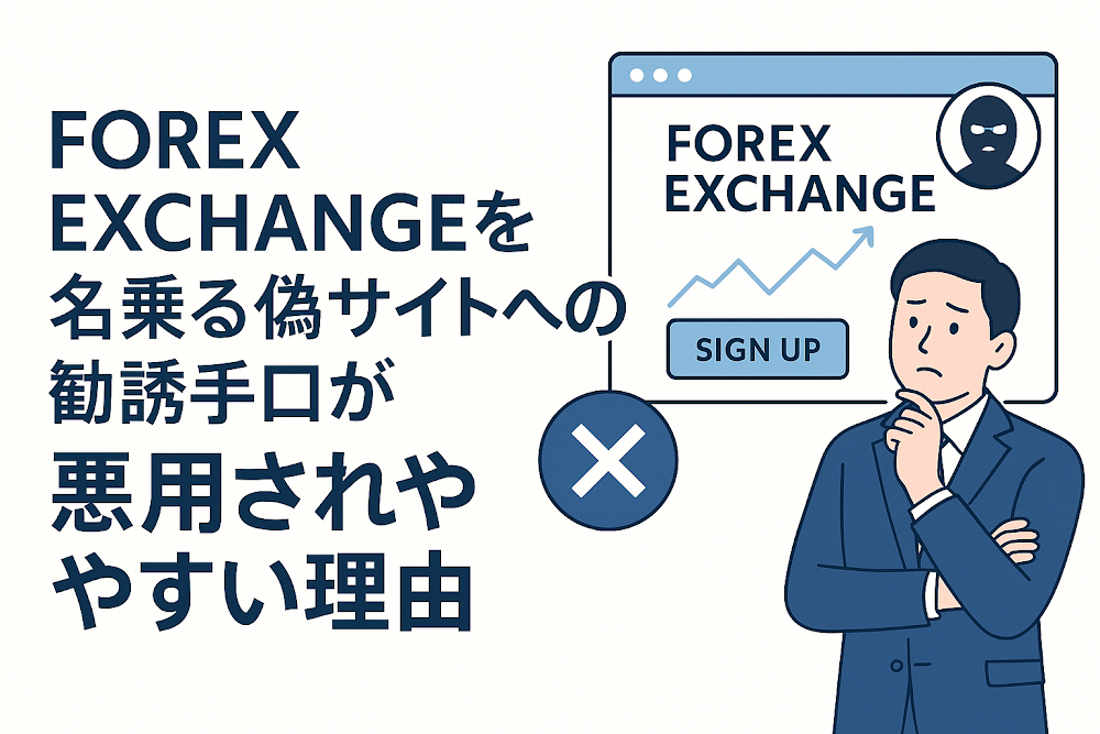 FOREX EXCHANGEを名乗る偽サイトへの勧誘手口が悪用されやすい理由