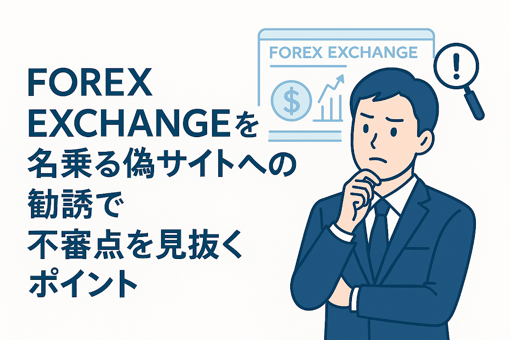 FOREX EXCHANGEを名乗る偽サイトへの勧誘で不審点を見抜くポイント
