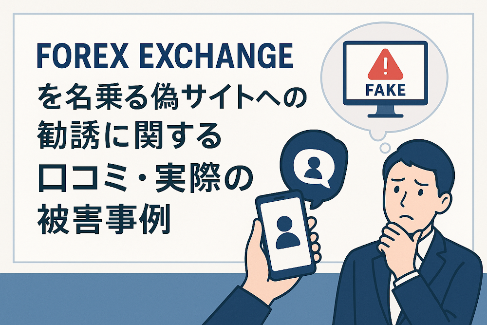 FOREX EXCHANGEを名乗る偽サイトへの勧誘に関する口コミ・実際の被害事例