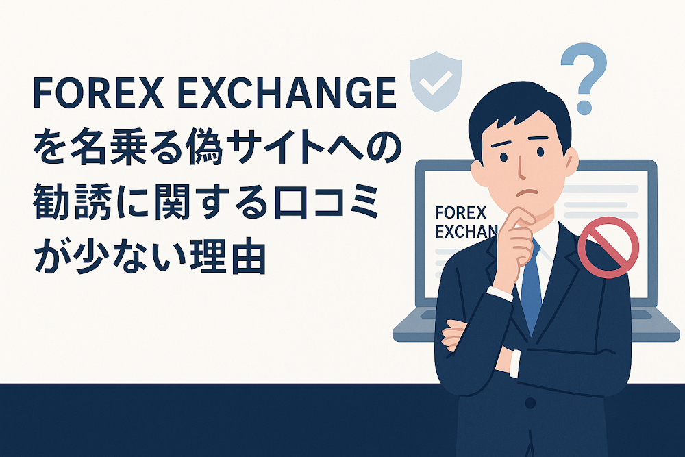 FOREX EXCHANGEを名乗る偽サイトへの勧誘に関する口コミが少ない理由