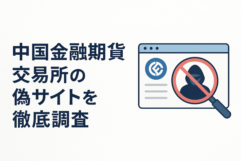 中国金融期貨交易所の偽サイトを徹底調査