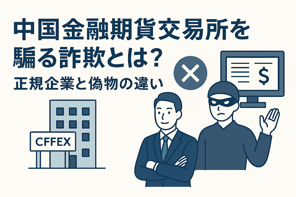 中国金融期貨交易所を騙る詐欺とは?正規企業と偽物の違い