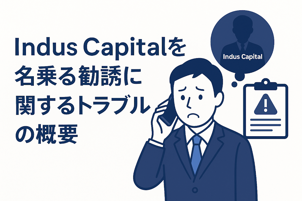 Indus Capitalを名乗る勧誘に関するトラブルの概要