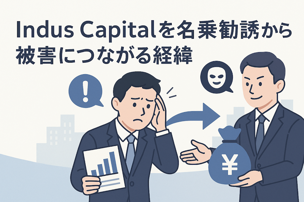 Indus Capitalを名乗る勧誘から被害につながる経緯