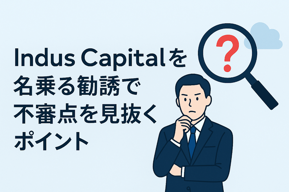 Indus Capitalを名乗る勧誘で不審点を見抜くポイント