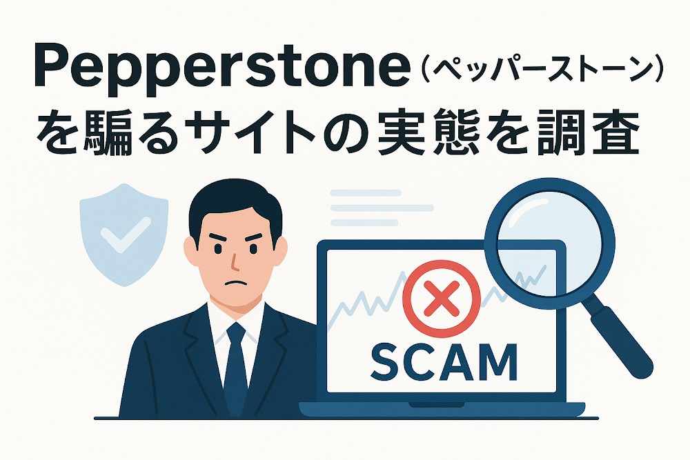 Pepperstone（ペッパーストーン）を騙るサイトの実態を調査