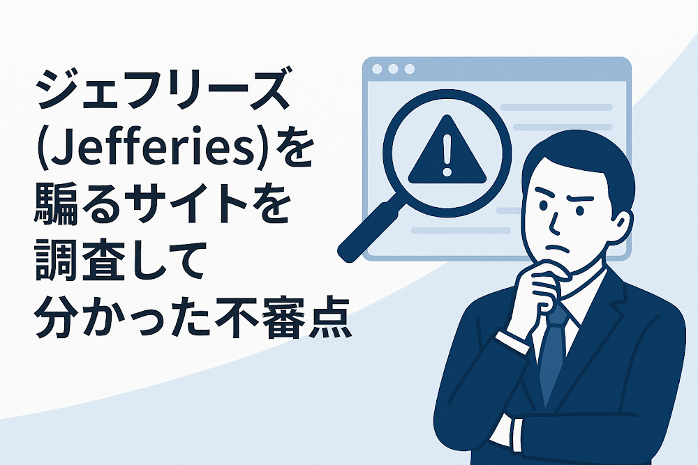 ジェフリーズ（Jefferies）を騙るサイトを調査して分かった不審点