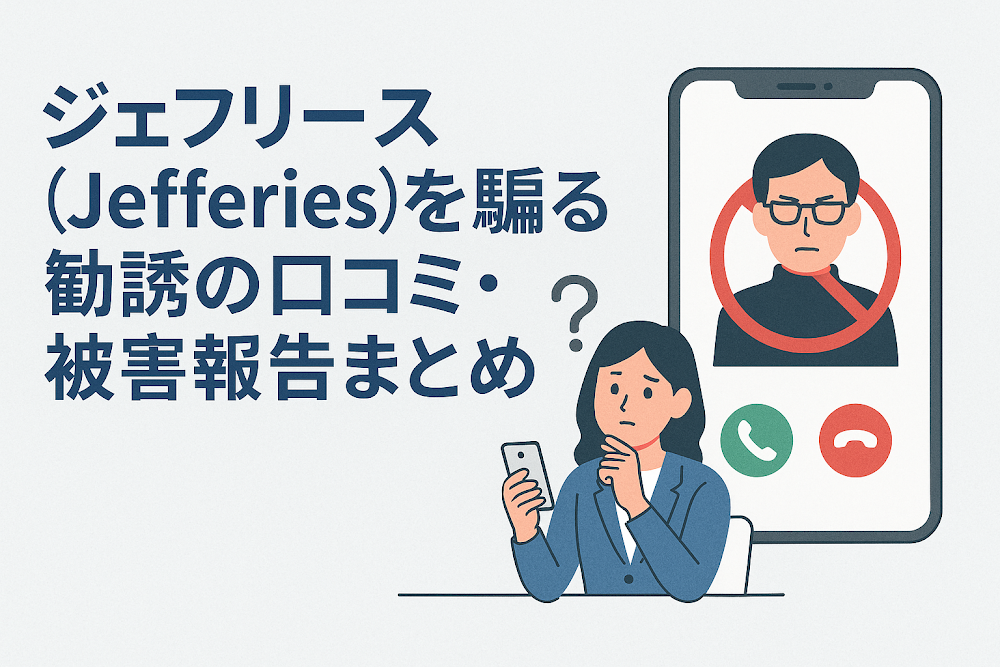 ジェフリーズ（Jefferies）を騙る勧誘の口コミ・被害報告まとめ