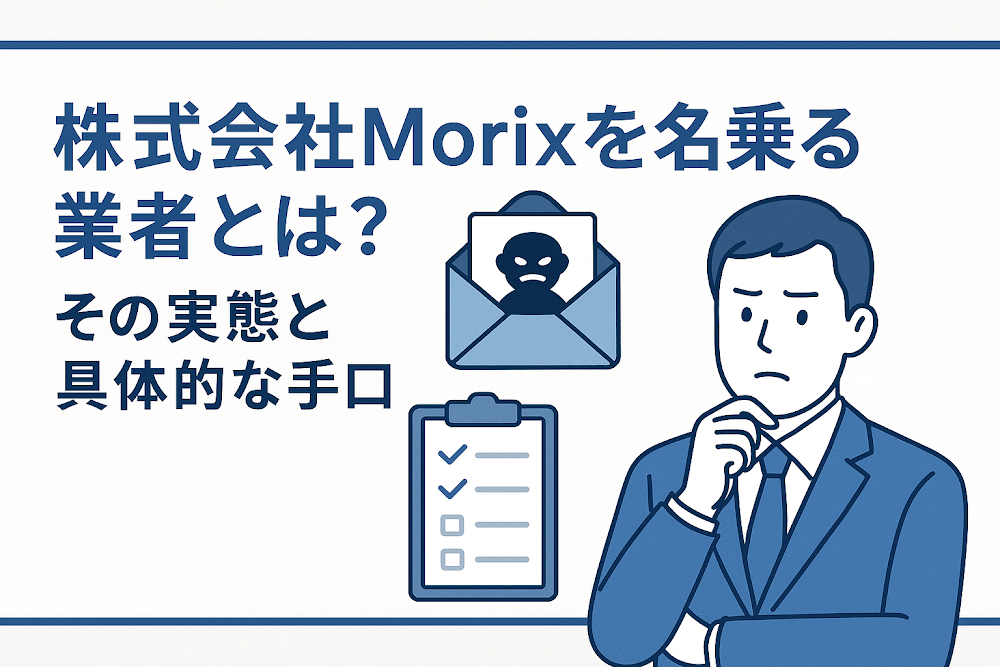 株式会社Morixを名乗る業者とは？その実態と具体的な手口