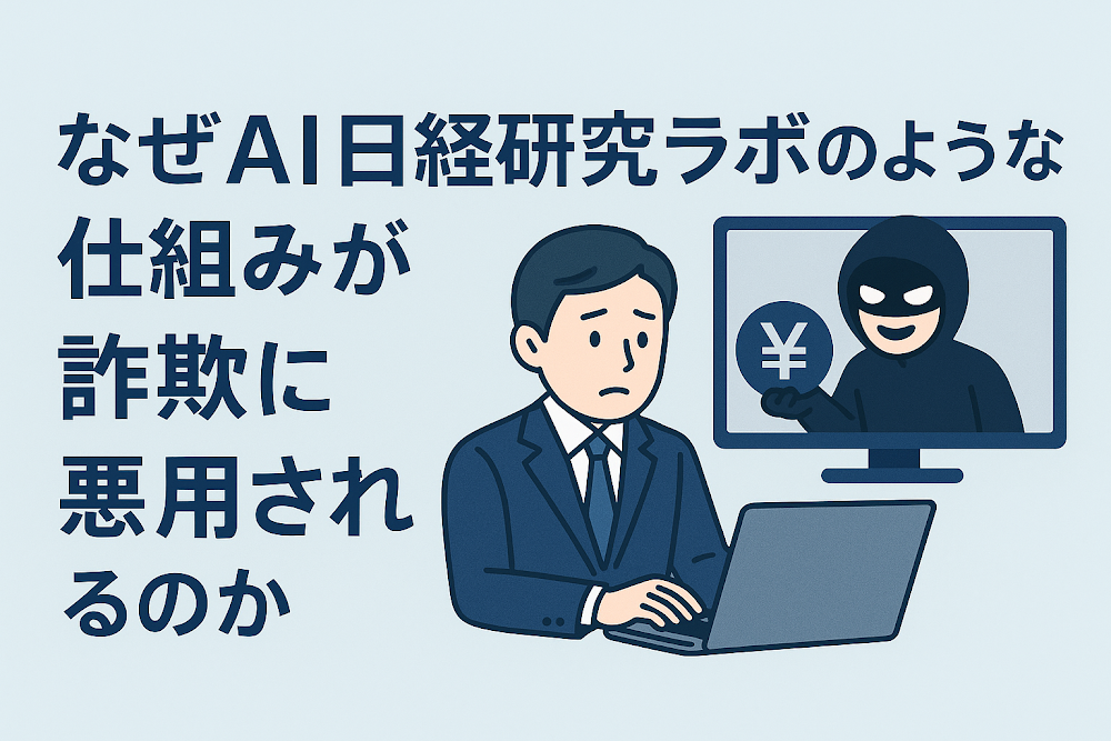 なぜA1日経研究ラボのような仕組みが詐欺に悪用されるのか