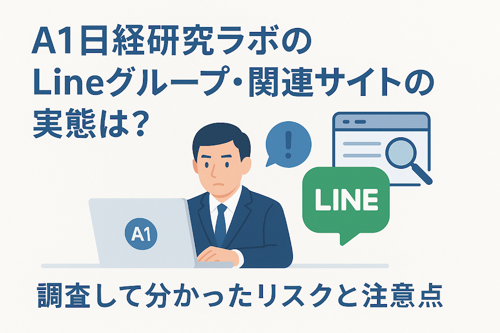 A1日経研究ラボのLineグループ・関連サイトの実態は？調査して分かったリスクと注意点