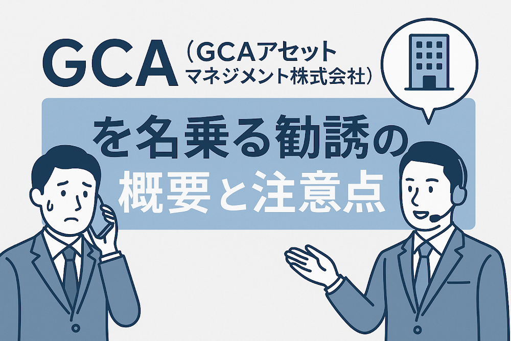 GCA(GCAアセットマネジメント株式会社)を名乗る勧誘の概要と注意点