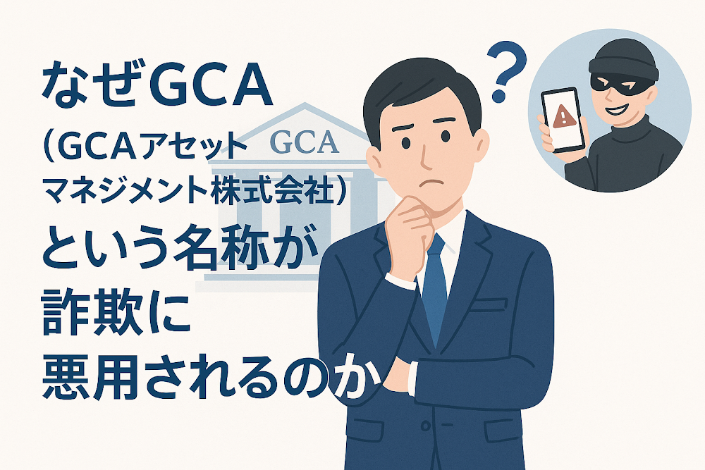 なぜGCA(GCAアセットマネジメント株式会社)という名称が詐欺に悪用されるのか