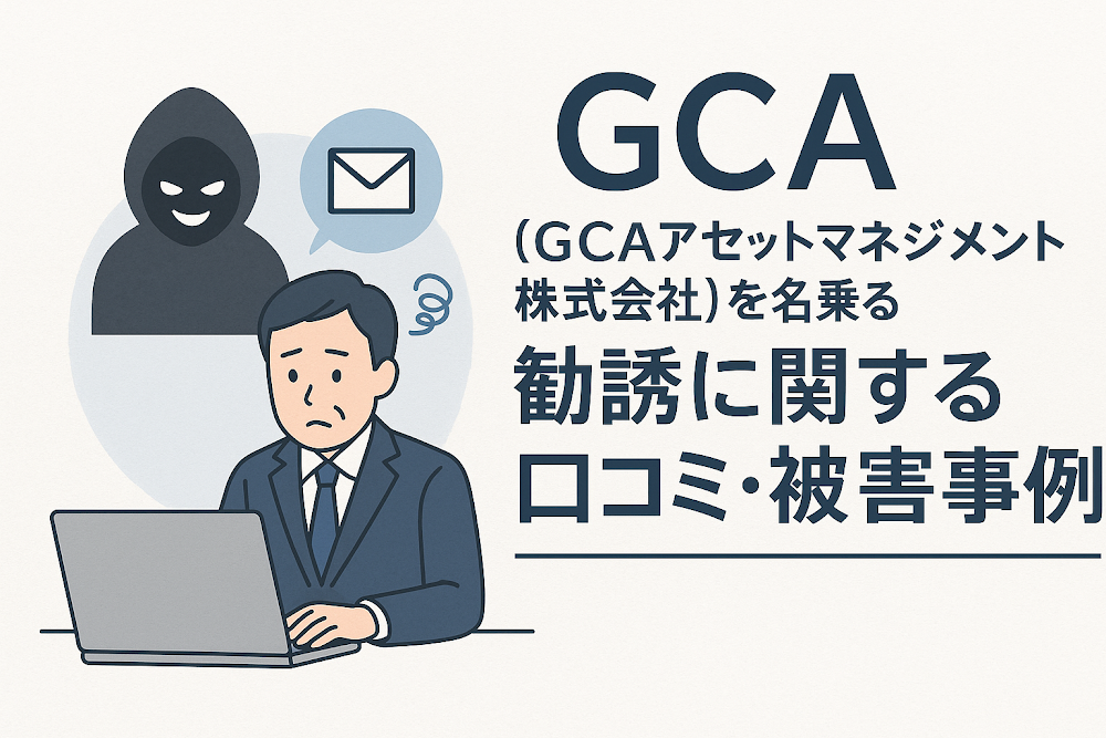 GCA(GCAアセットマネジメント株式会社)を名乗る勧誘に関する口コミ・被害事例