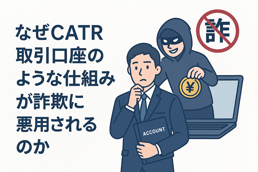 なぜCATR取引口座のような仕組みが詐欺に悪用されるのか