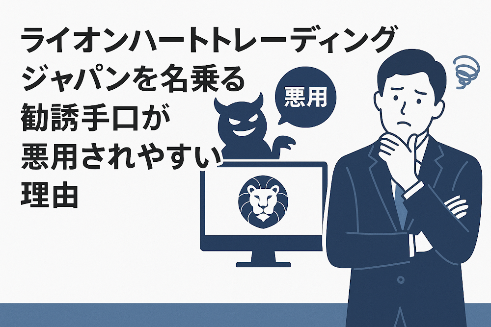 ライオンハートトレーディングジャパンを名乗る勧誘手口が悪用されやすい理由