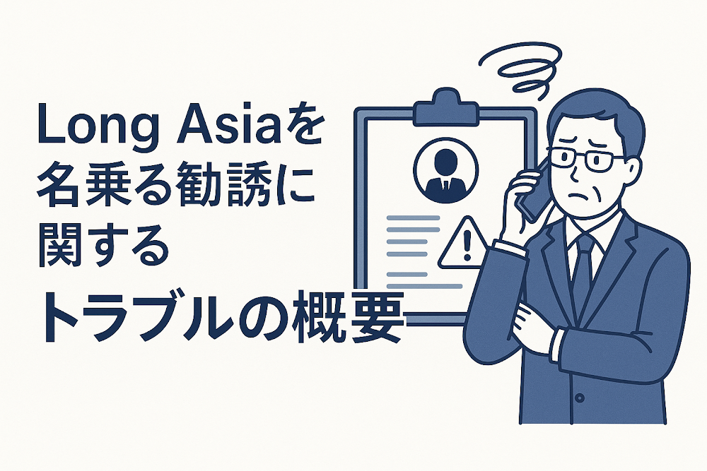 Long Asiaを名乗る勧誘に関するトラブルの概要