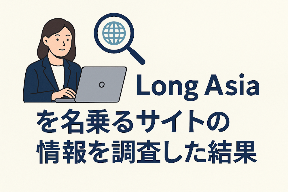 Long Asiaを名乗るサイトの情報を調査した結果