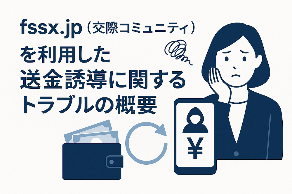 fssx.jp（交際コミュニティ）を利用した送金誘導に関するトラブルの概要