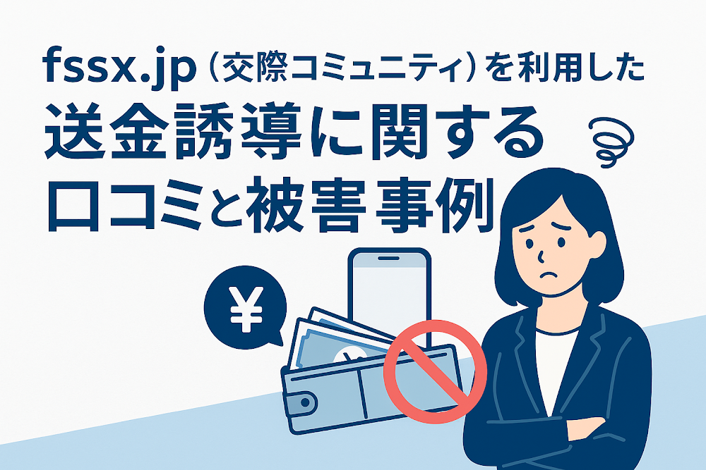 fssx.jp（交際コミュニティ）を利用した送金誘導に関する口コミと被害事例
