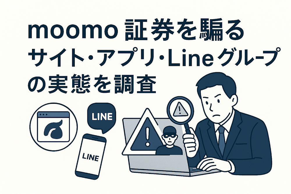 moomoo証券を騙るサイト・アプリ・Lineグループの実態を調査