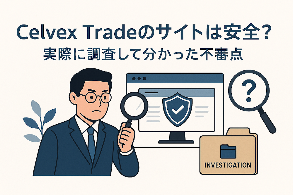 Celvex Tradeのサイトは安全?実際に調査して分かった不審点
