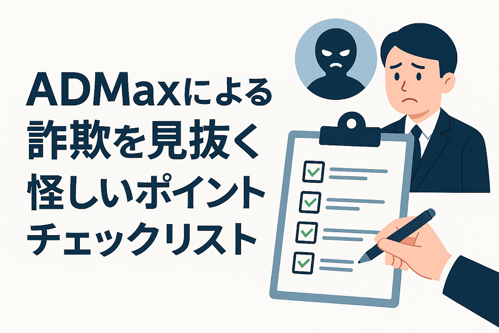 AD Maxによる詐欺を見抜く怪しいポイントチェックリスト