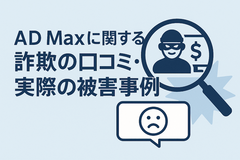 AD Maxに関する詐欺の口コミ・実際の被害事例