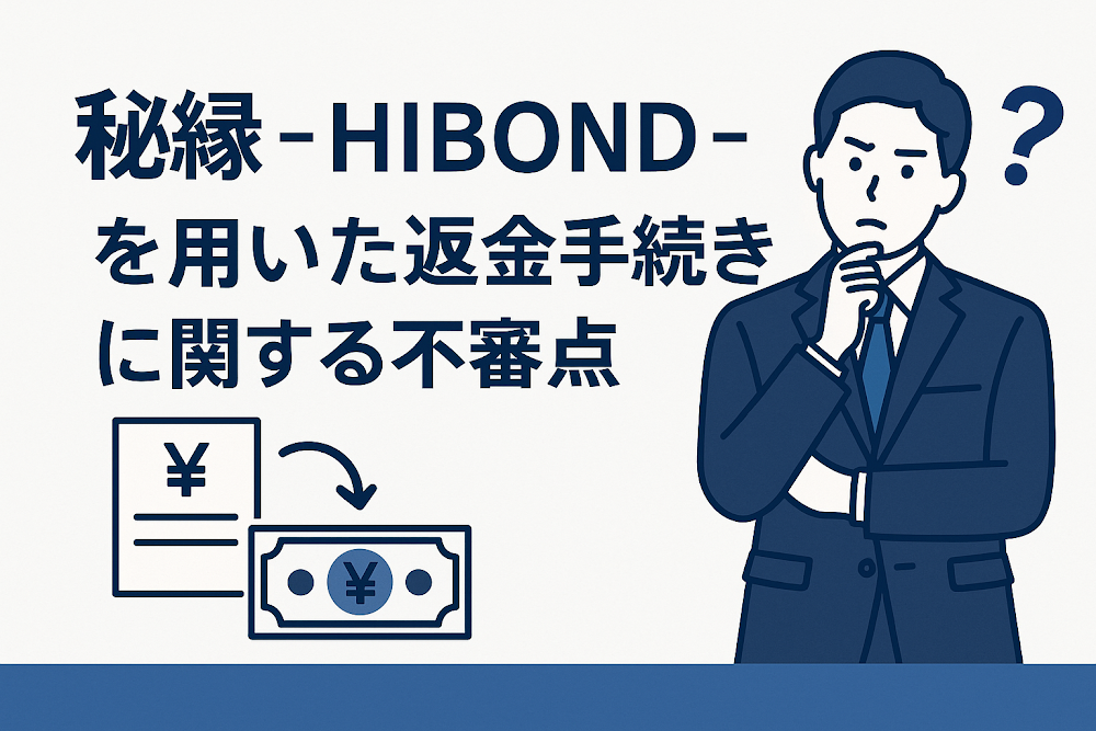 秘縁 - HIBOND -を用いた返金手続きに関する不審点