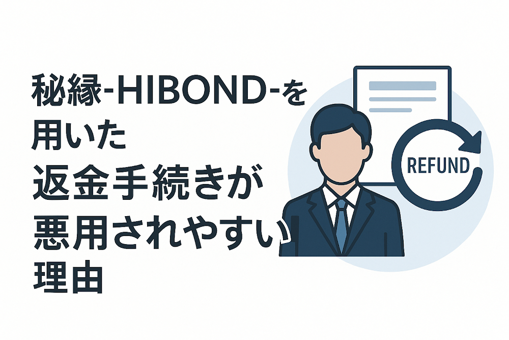 秘縁 - HIBOND -を用いた返金手続きが悪用されやすい理由