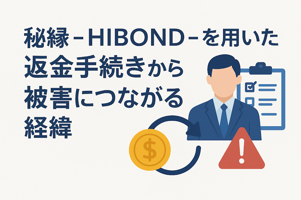 秘縁 - HIBOND -を用いた返金手続きから被害につながる経緯