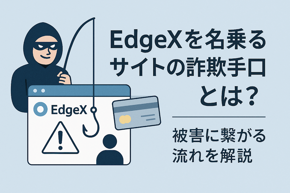 EdgeXを名乗るサイトの詐欺手口とは？被害に繋がる流れを解説