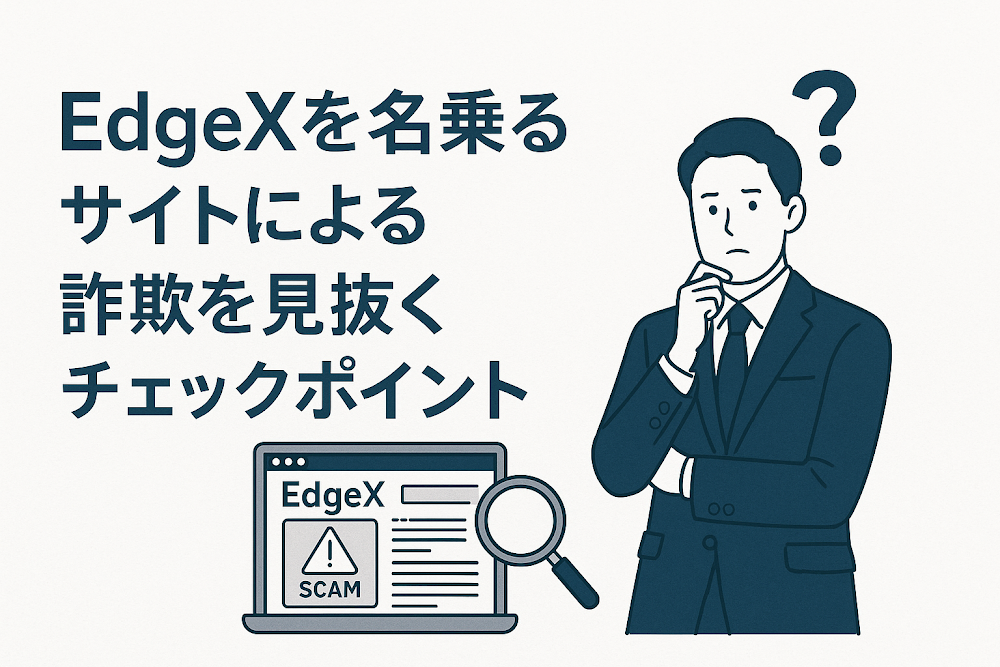 EdgeXを名乗るサイトによる詐欺を見抜くチェックポイント