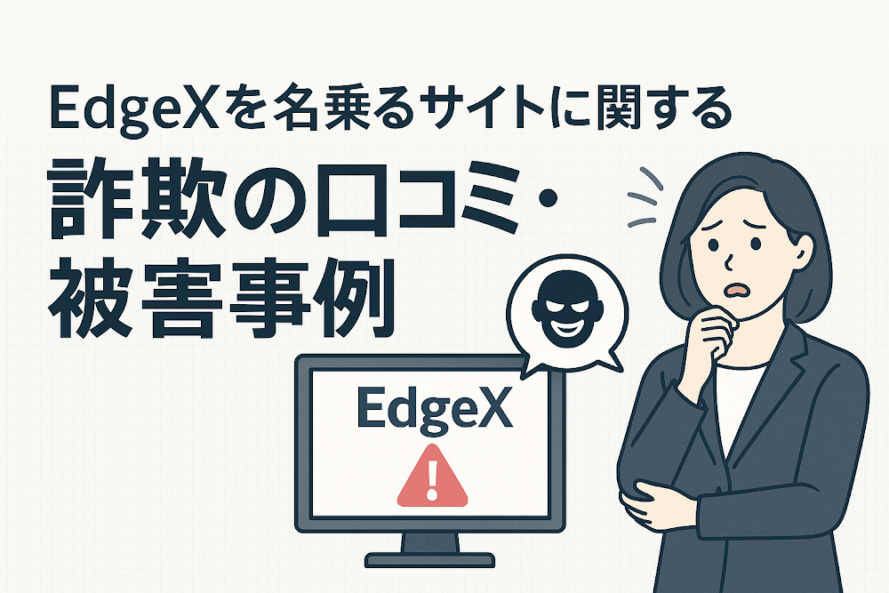 EdgeXを名乗るサイトに関する詐欺の口コミ・被害事例