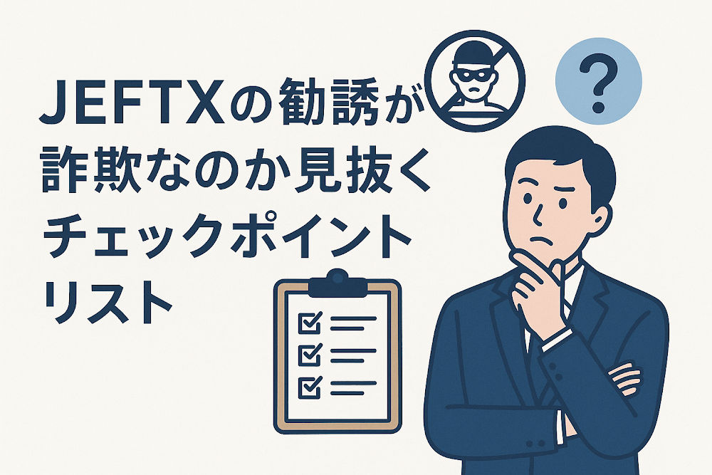 JEFTXの勧誘が詐欺なのか見抜くチェックポイントリスト